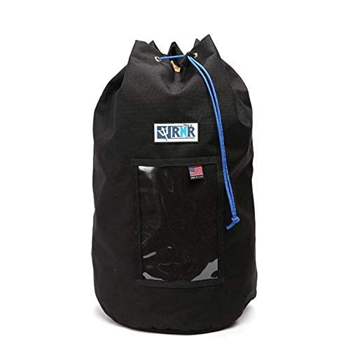Rock-N-Rescue Grand Rope Bag, Premium Climbing Gear Storage Backpack, Heavy-Duty 1000D Nylon, Padded Shoulder Straps, Waterproof Design, Made in USA, Perfect for Mountaineering - color: Black, size: X-Small - 100' of 1/2" Capacity