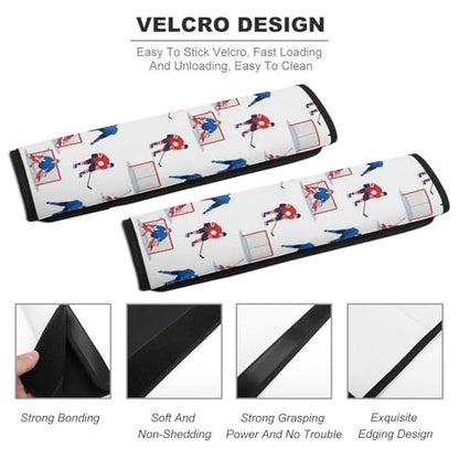 2PCS Hockey Player Seat Belt Cover Breathable Automotive Seat Belt Protector for Adult Use, Most Cars, Pressure Relief - color: Pattern 86