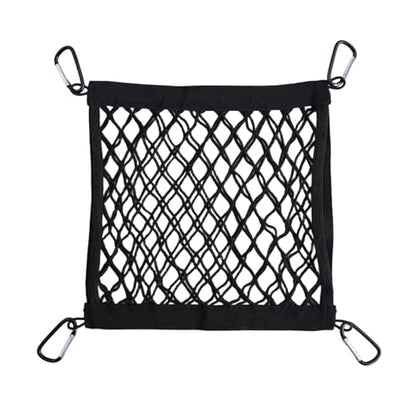Helmet Holder for Sport Backpack,Backpack Accessories Mesh Storage Bag,Added External Elastic Storage Net for Backpack,4 Carabiners Attaching to Backpack to Carry Helmet and Accessories