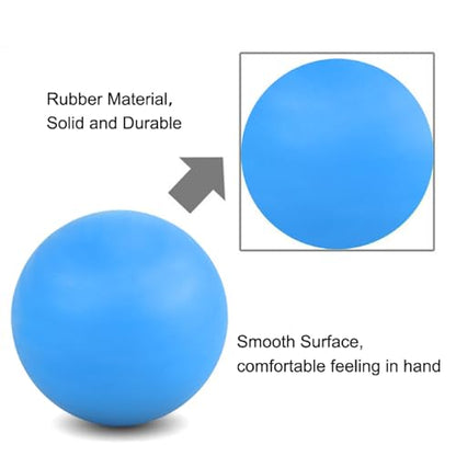WOVTE Massage Lacrosse Ball for Sore Muscles, Shoulders, Neck, Back, Foot, Body, Deep Tissue, Trigger Point, Muscle Knots, Yoga and Myofascial Release (Blue) - color: Blue
