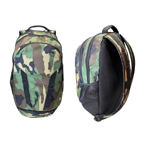 Powell Camo Hustle Backpack with Adjustable Straps, Washable Material & Shoe Storage- Travel Backpack Holds Devices, Books & Accessories- Gym Backpack With Shoe Storage For Commuting, School & Outdoor - color: Woodland Camo