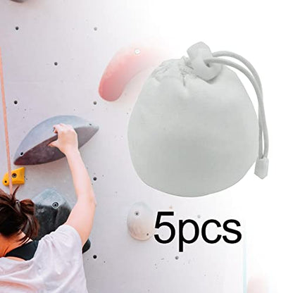 5X Anti-Slip Chalk Ball Bag Drawstring Bag with Buckle for Gymnastics Bouldering Weightlifting, Rock Climbing