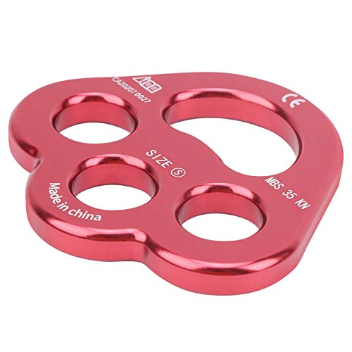 aqxreight Rope 3 Holes Force Rigging Plate Divider Finger Force Clim EquipmentBlack Each and of The Rigging Plate Minimize Wear and 3 Holes Rigging PlateRigging Plate Divider Plate3 - color: Wine Red