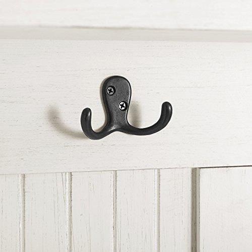 Crosley Furniture Seaside Hall Tree with Shoe Rack Bench and Coat Hooks for Hanging Storage, Distressed White - color: Distressed White, style: Hall Tree