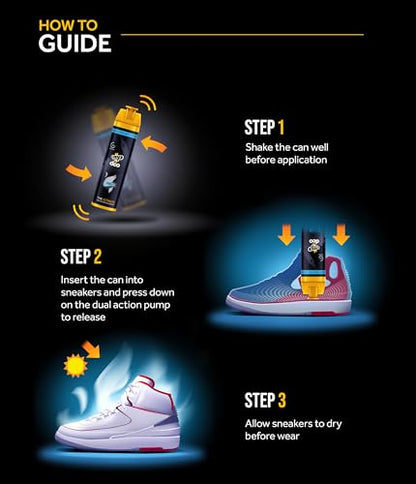 Crep Protect Shoe Deodorizer Spray - Foot & Shoe Odor Eliminator for Smelly Shoes, Sneakers, Boots, Suede & Nubuck - 24-Hour Freshness, Refreshing Scent (Fresh Linen, 5.07oz)