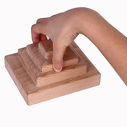 TWO STONES Rock Climbing Training Pinch Block, Finger Grips Hanging Pinch Grip with Edges and Pockets