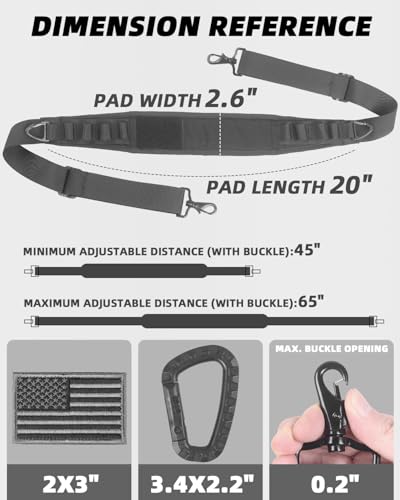65" Replacement Shoulder Strap, Universal Laptop Adjustable Length Neoprene Padded Bag Strap