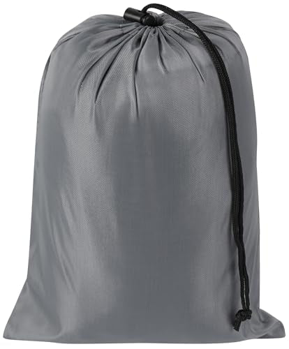 PALTERWEAR Drawstring Bag with Toggle - Nylon Cinch and Ditty Pouch Six-Pack (Gray, 8 x 11 Inch, Set of 6) - color: Gray, size: 8 x 11 Inch