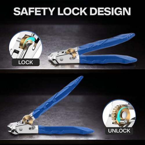 Wide Jaw Toenail Clippers for Thick Nails - Heavy Duty Stainless Steel Nail Clippers with Ergonomic Handle, Ultra Sharp Ingrown Nail Cutters for Men & Seniors.