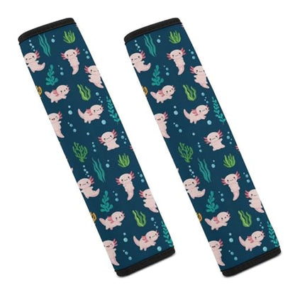 2 Pack Universal Fit Seat Belt Cover for Child, Stroller Pushchair High Chair, Axolotl Automotive Seat Belt Protector, Pressure Relief - color: Pattern 161