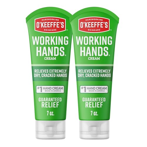O'Keeffe's Working Hands Hand Cream for Extreme Dryness - 7 oz Tube (2 Pack) - Repairing Skincare for Cracked, Dry Hands - size: 7oz Tube, style: 2 Pack