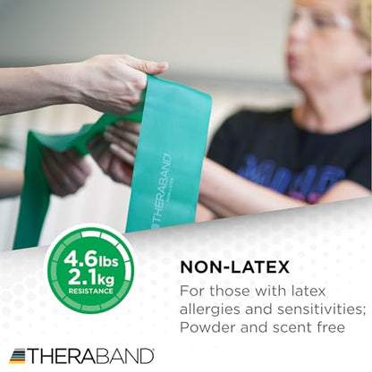 THERABAND Resistance Bands Set, Elastic Bands for Exercise & Physical Therapy, Strength Training for Upper & Lower Body Fitness - size: Beginner Set, style: Non-Latex
