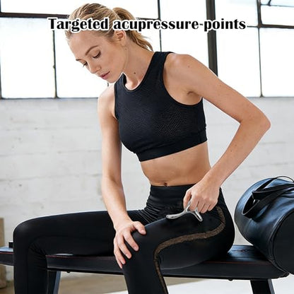 Zinc Alloy Trigger Point Massage Tool for Deep Tissue Massage& Acupressure Body Gua Sha Tool, Muscle Scraper Neck Massager Fascia Blasterfor Full Body Pain Relief