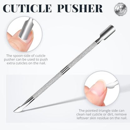 FANDAMEI Cuticle Kit, Nail Prep Kit, 14PCS Nail Buffer and Shine Kit, Nail Files and Buffers, Nail Kit, Nail Care Kit, Cuticle Trimmer, Cuticle Pusher, Manicure Kit for Women, Nail Stuff