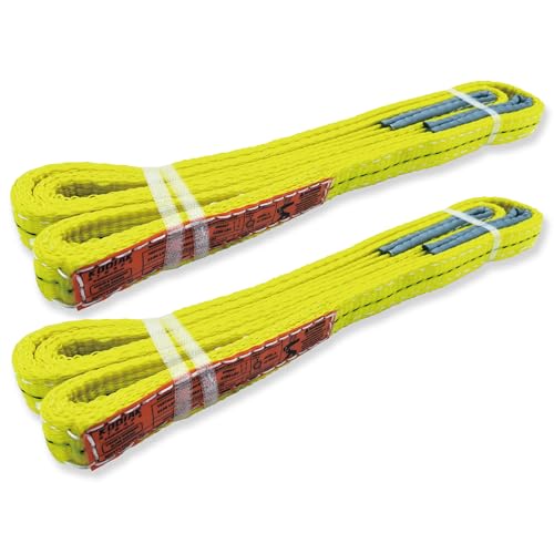 2-Ply Lifting Sling Straps 1”x 6ft, KODIAK STRAPS Heavy Duty Flat Eye Lift Sling, for Rigging Moving Towing Hoisting -2Pack - color: 2 PACK, size: 1inch x 6ft