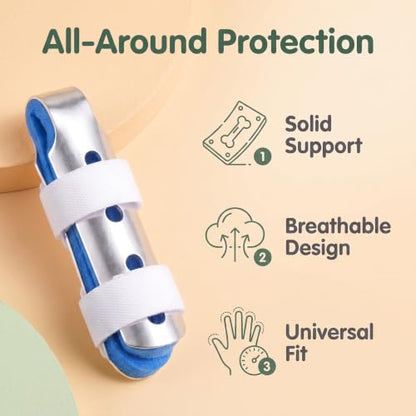 3Pcs Finger Splints Set S/M/L - Adjustable Finger Support Brace for Arthritis, Broken Finger, Sprain(3 Sizes) - size: 3small