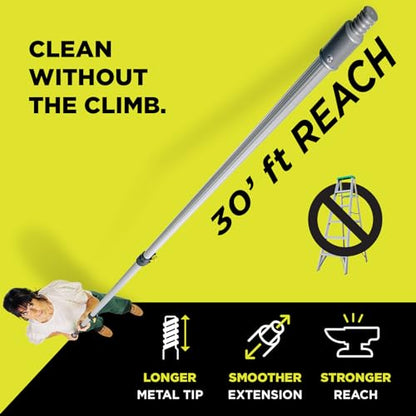 DOCAZOO Extension Telescoping Pole 6-24 Ft | High Reach Extension Pole for Cleaning, Dusting, Window Washing & Painting - Indoor & Outdoor Use (Pole Only) - size: 24 Ft, style: Pole Only