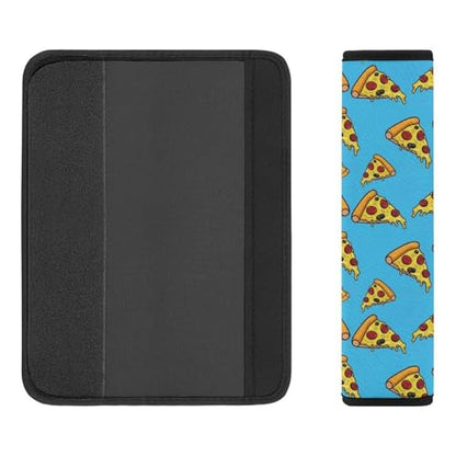 2 Pack Universal Fit Car Seat Belt Pad for Adult Use, All Vehicles, Pizza Blue Seat Belt Covers Cushion, Anti-Slip Pad - color: Pattern 557