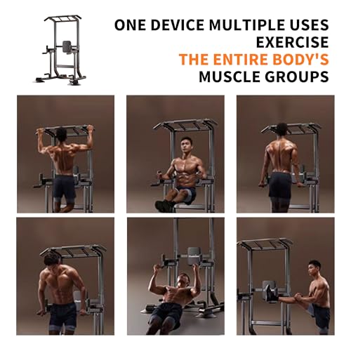 Adjustable Pull Up Bar for Home with Backrest, 6-Level Height Adjustment (69-94.5 inches), 352lb Capacity Carbon Steel Frame for Stability, Train Back, Abs & Chest - size: basic model