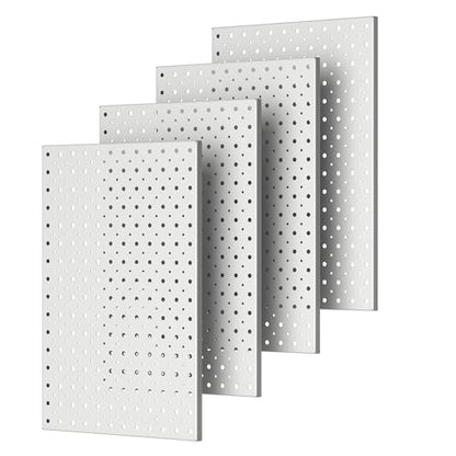 Pegboard Smith Metal Pegboard Panels, 16" x 12" Heavy-Duty Steel Peg Boards for Garage Tool Storage, Wall-Mounted Pegboard Organizer System (Pack of 4, Gray) - color: Gray