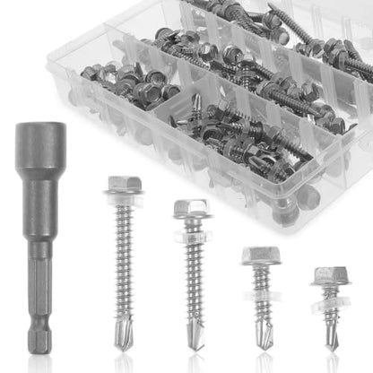 100pcs Socket Head Screws Stainless Steel Bed Frame Bolts Furniture Metric Bolt Assortment Kit for Ceiling Installation