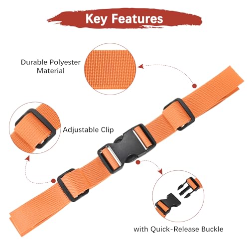 Backpack Chest Strap Adjustable Sternum Straps Use for Backpack Replacement & Hiking & Jogging - color: Orange