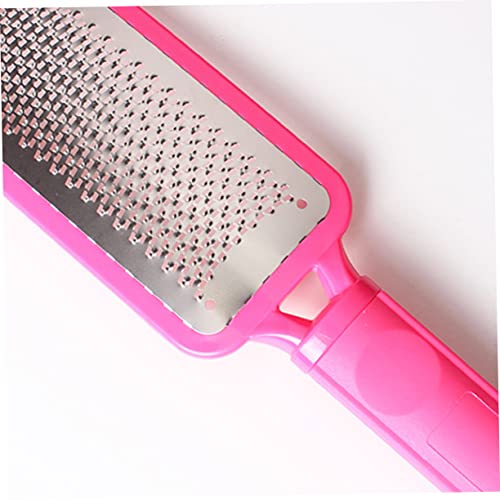 3pcs Double-Sided Foot Grinding Tool Rosy Stainless Steel Foot File Pink Sandpaper Grinding Boards for Callus Removal and Smooth Skin for Home Professional Use