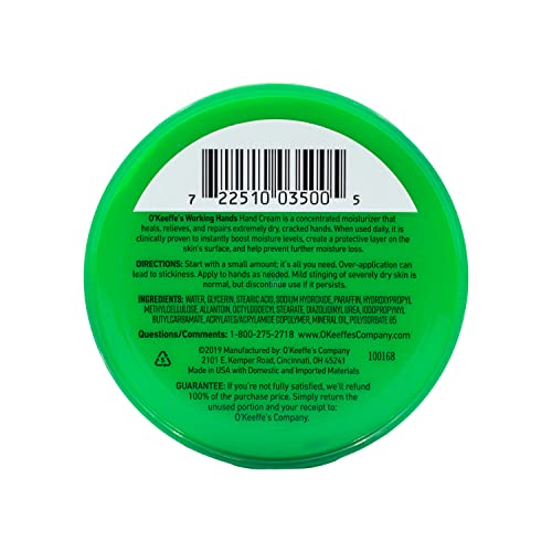 O'Keeffe's K0350002-8 Working Hands Hand Cream in Jar (8 Pack), 3.2 oz - size: 3.2 Ounce (Pack of 8)