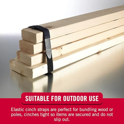 VELCRO Brand 30 Inch Elastic Straps 4 Pack, Use as Yoga Mat Straps, Fasten Outdoor Umbrellas, Wood, Tarps, Blankets, Poles and More, Stretchable and Adjustable for a Snug Fit - size: 4PK Large 30"
