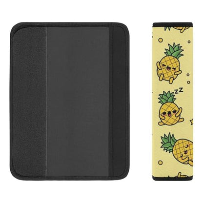2PCS Yellow Pineapple Tropical Fruit Car Seat Belt Pad Breathable Shoulder Protector for Girls and Boys, Most Cars, Anti-Slip Pad - color: Pattern 919