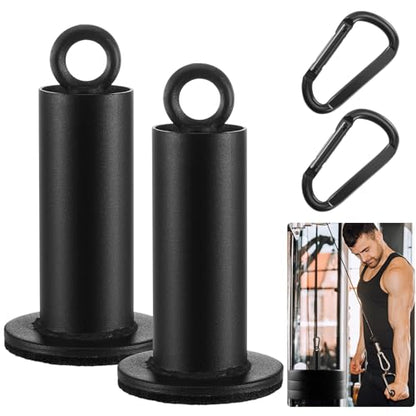 Lasnten 2 Set Weight Loading Pin Fit 2 Inch Standard Weight Plate Heavy Duty Loading Pin with Carabiner for Cable Pulley LAT Pulldown System Home Gym Strength Training Equipment(Diameter 1.9 Inch) - size: 1.9'' D X 4.7'' H