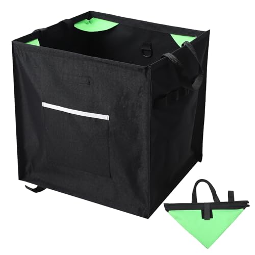 Arrowbash Throw Line Cube Bag - Easy Folding Arborist Throw Line Storage Portable Climbing Rope Organizer Box for Tree Work Outdoor Rope Accessories, Black - color: Green