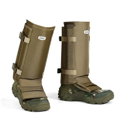 Snake Gaiters Chaps, Durable Lower Legs Anti-Snake Bite Guards - color: Khaki