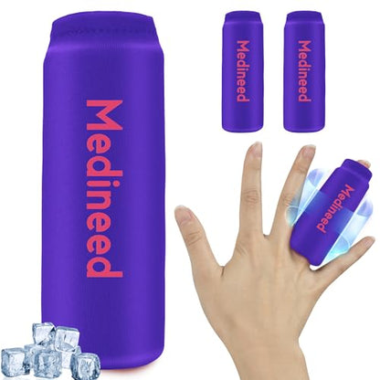 2PCS Finger Sleeves Gel Ice Pack, Lasting Cold Compress Freeze Sleeve, Reusable Finger Brace Ice Packs for Injuries, Arthritis, Tendonitis, Gout, Sprains, Middle Protectors(Purple) - color: Purple