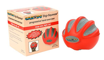 CanDo 10-1991 Digi-Squeeze Hand Exerciser, Large, Red, Light - color: Red: Light, size: Large