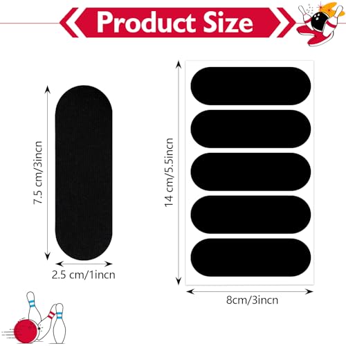 Guirnd Bowling Tape 100 PCS, Black Elastic Bowling Thumb Tape for Bowlers Exercise Sport, Sweat Absorbing Bowling Finger Tape for Women and Men, Finger Tape for Bowlers