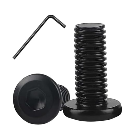 Metuja M8-1.25 x 20mm,20-Pack Black Flat Head Hex Socket Cap Screw Bolts,304 Stainless Steel,Fully Threaded M8 Bolts,Metric Fasteners for Furniture - size: M8-1.25x20mm