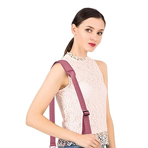 MOSISO 56 inch Shoulder Strap, Adjustable Thick Soft Universal Replacement Non-Slip Fit Padded with Metal Swivel Hooks for Laptop Shoulder Bag/Laptop Messenger Bag/Crossbody Bag, Dusty Rose - color: Dusty Rose