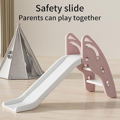 Toddler Slide Large Play Climber Slide PlaySet with Extra Long Slipping Slope Indoor Slide Kids Slide Toddler Playground Toddler Slide Outdoor Toys for Toddlers (Pink) - color: Pink