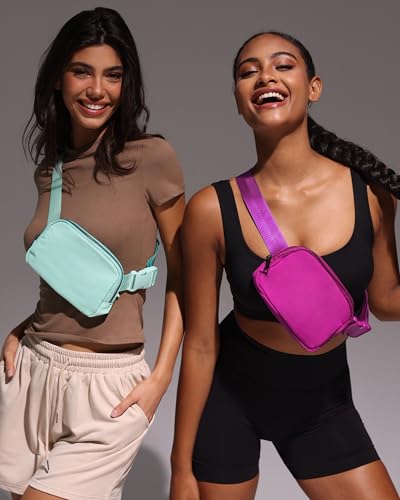 YOSHUYUKI Fanny Pack Crossbody Bag Trendy Waterproof Small Cross Body Purse for Women Men Fashion Waist Packs Mini Belt Pouch Chest Bum Hip Bag Lulu Dupes for Travel Vacation Running Matcha Cream - color: Matcha Cream