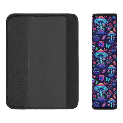 2 Piece Universal Fit Seat Belt Cover for Adult Use, Most Cars, Gothic Hippie Trippy Magic Mushroom Seat Belt Covers Cushion, Shock Absorption - color: Pattern 240