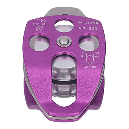 Heavy Duty Climbing Pulley Wear Double Side Swing Pulley, Premium Material for Rock Climbing and Training