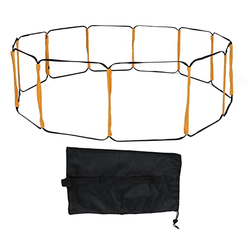 Agility Ladder Speed Training Equipment 12 Rung Professional Grade Durable Football Soccer Basketball Training Ladder with Carry Bag for Athletes Adults Orange 15.7x15.7 in