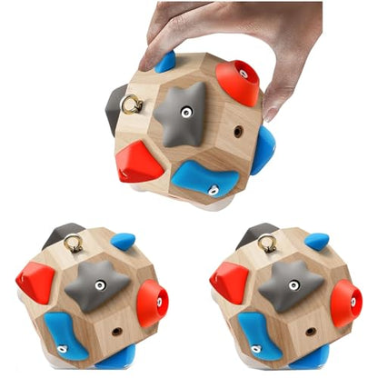 Handcrafted Boulder Block for Climbers, Rock Climbing Ball for Build Strength and Precision, Finger Strength Training Climbing Ball Gifts for Rock Climbers Enthusiasts - color: 3 pack