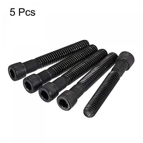 uxcell 5/16-18x2" Hex Socket Head Cap Screw Bolts 12.9 Grade Alloy Steel 5pcs - size: 2 Inch