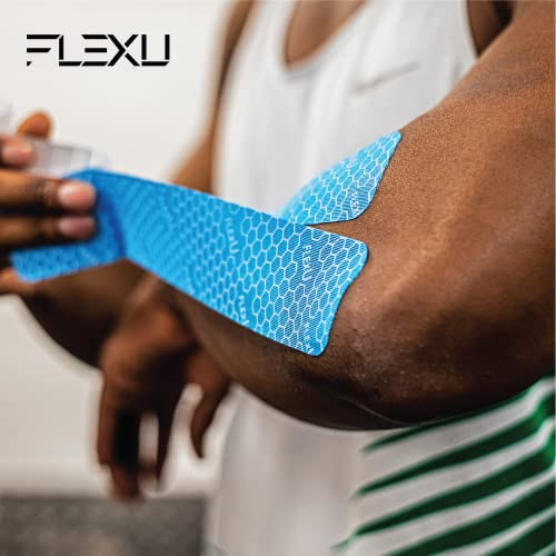 FlexU Kinesiology Tape Bulk Pack pre-Cut or Continuous - color: Blue continuous
