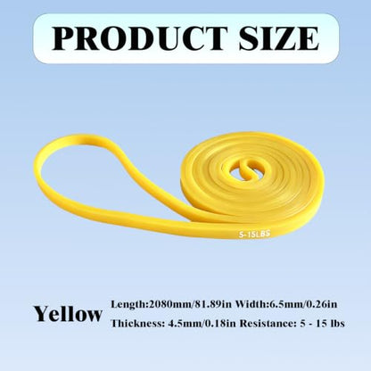 Resistance Bands, 5-Level Pull Up Assistance Bands for Working Out, Elastic Band for Exercise, Muscle Training, Full Body Training - color: 4PCS Yellow