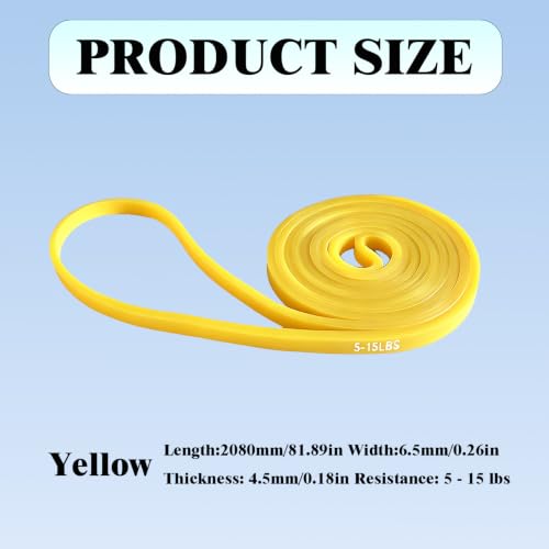 Resistance Bands, 5-Level Pull Up Assistance Bands for Working Out, Elastic Band for Exercise, Muscle Training, Full Body Training - color: 4PCS Yellow