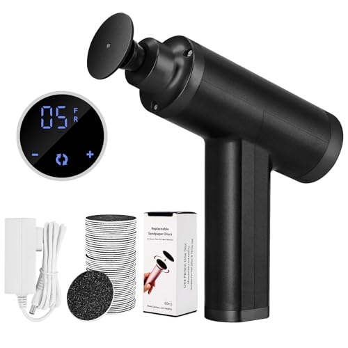Upgraded Electric Callus Remover for Feet 4500rpm, Adjustable Speed Electric Foot Callus Remover Foot Sander Grinder Pedicure File for Women Men Dead Skin Cracked Heels (Black)