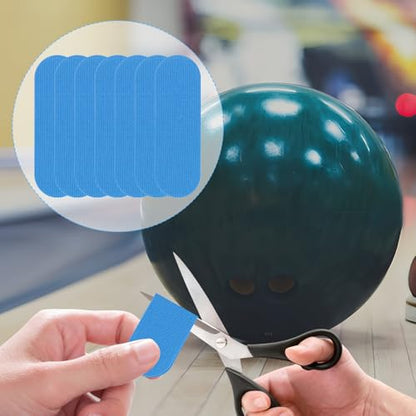 ‌Bowling Thumb Tapes Bowling Sport Accessories Bowling Finger Protection Tape for Men Women - color: 70Pcs Black+70Pcs Blue